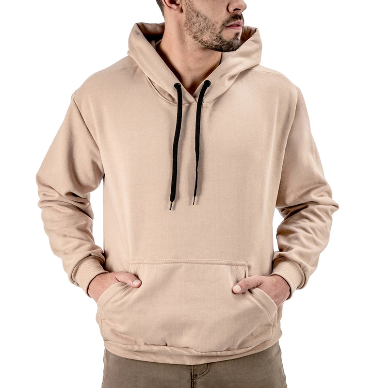 Moletom Canguru Liso Blusa Unissex Algodão Flanelado GuGi Bolso Frontal Capuz A